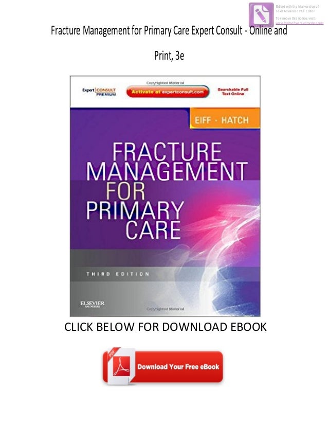 Fracture Management for Primary Care: Expert Consult, 3rd Edition